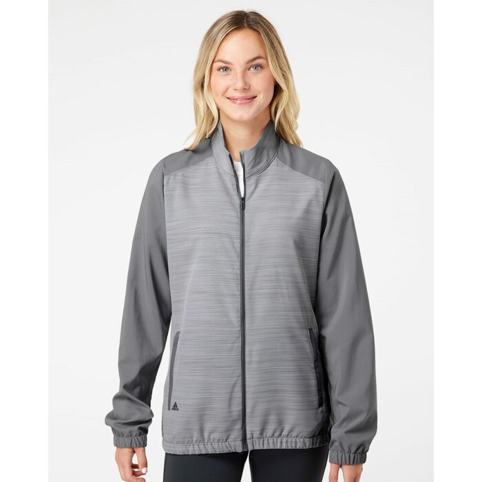 Women's Heather Block Full-Zip Windshirt Thumbnail