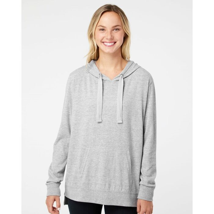 Women's Sueded Jersey Hooded Sweatshirt Thumbnail