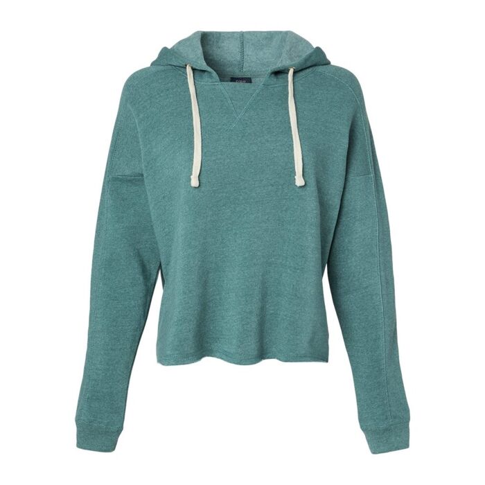 Women's Angel Fleece Crop Hooded Sweatshirt Thumbnail