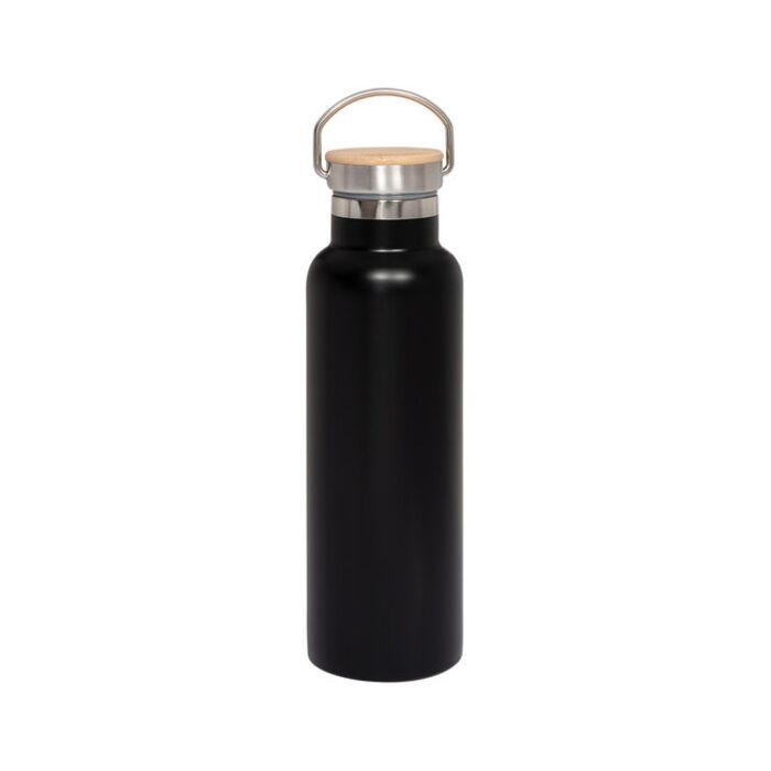 20oz Vacuum Insulated Water Bottle With Bamboo Lid Thumbnail