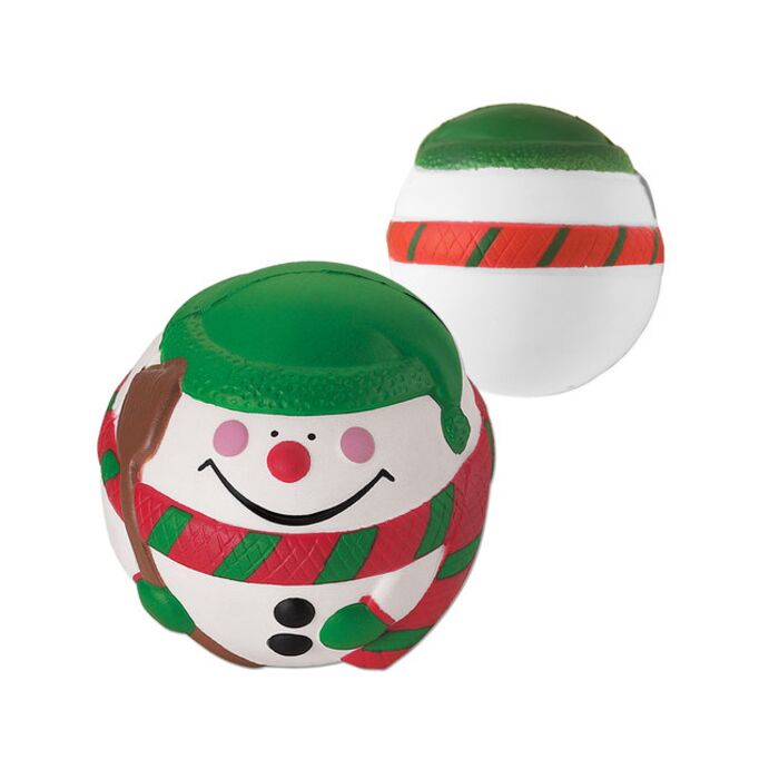 Happy Holiday Snowman Shape Stress Ball Thumbnail