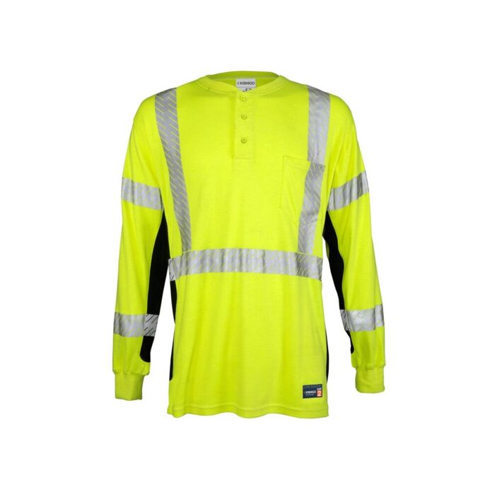 Unisex Tall FR Long Sleeve Henley T-Shirt Thumbnail