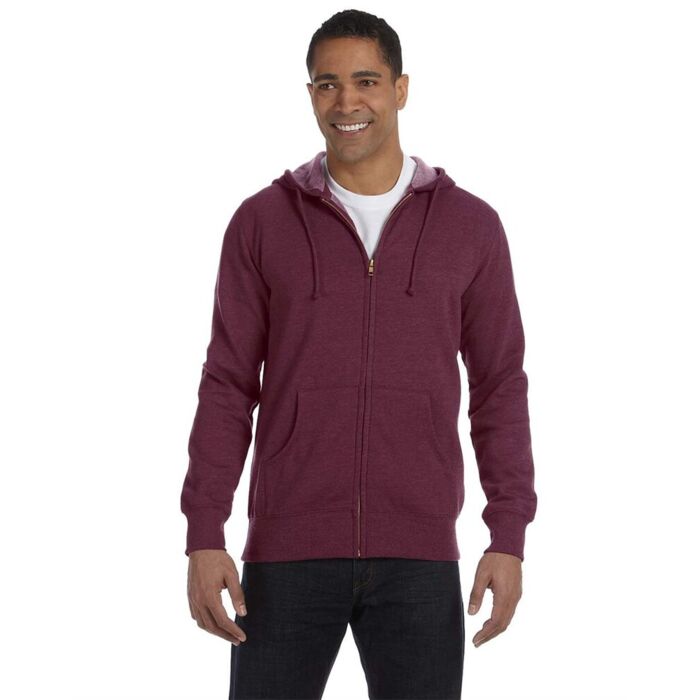 Unisex Heathered Full-Zip Hooded Sweatshirt Thumbnail