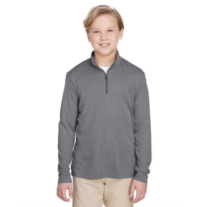 Youth Zone Sonic Heather Performance Quarter-Zip Pullolver Thumbnail