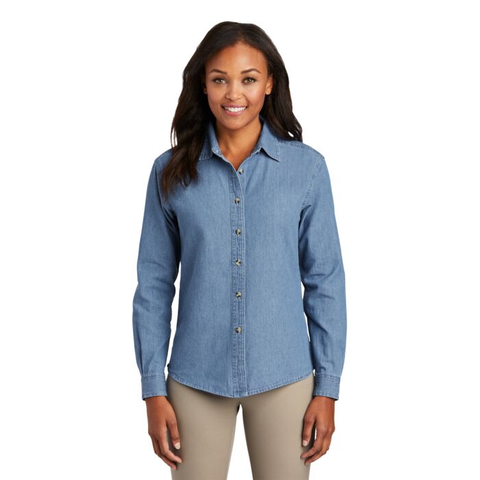 Women's Long Sleeve Value Denim Shirt Thumbnail