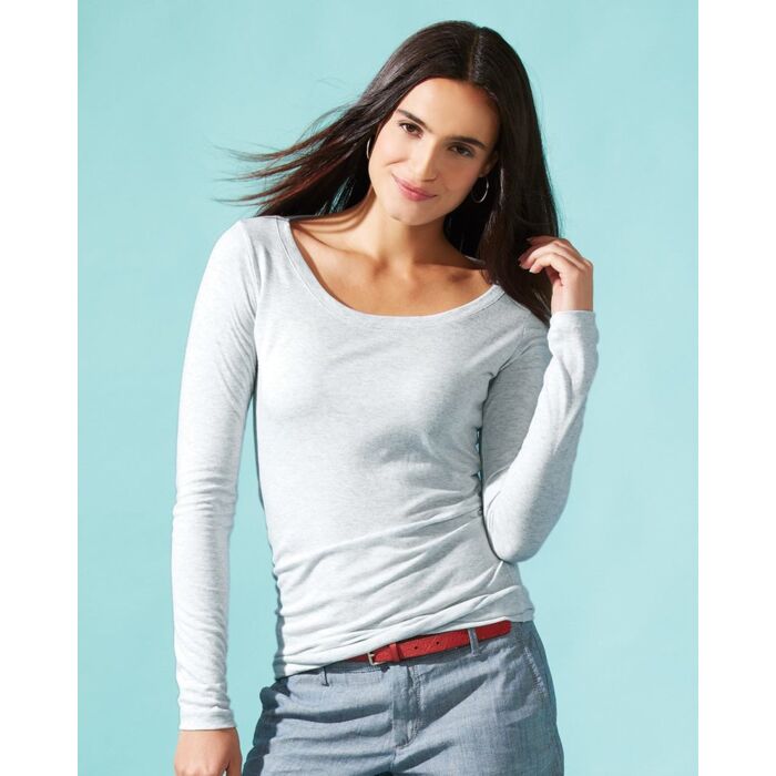 Women’s Triblend Scoop Neck Long Sleeve T-Shirt Thumbnail