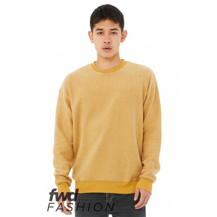 Unisex FWD Fashion Sueded Drop Shoulder Crewneck Sweatshirt Thumbnail