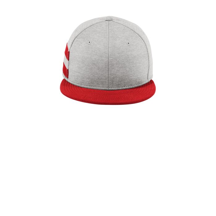 Shadow Heather Striped Flat Bill Snapback Cap Thumbnail