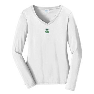 Ladies Long Sleeve Fan Favorite V Neck Tee Thumbnail