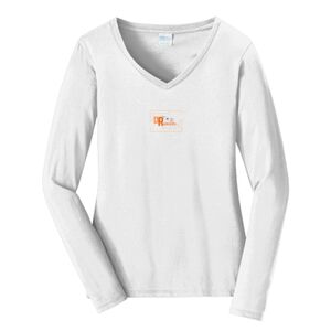 Ladies Long Sleeve Fan Favorite V Neck Tee Thumbnail